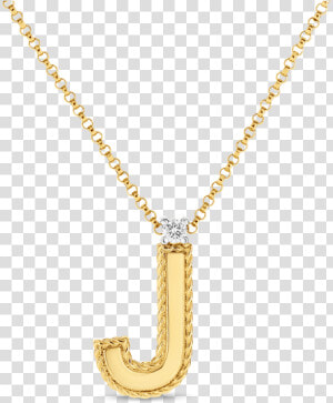 Roberto Coin Block Letter Pendant J   Locket  HD Png Download