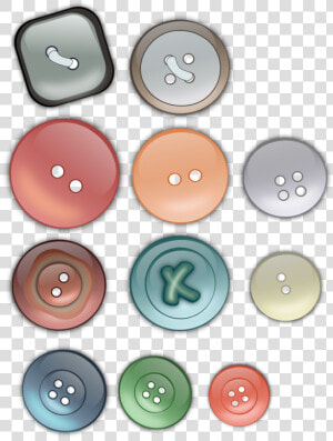 Circle button material   Clothes Button Clipart  HD Png Download