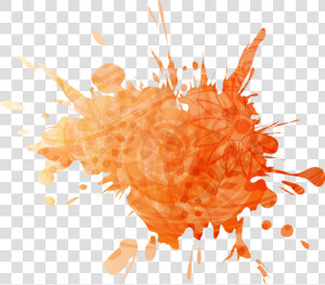 Transparent Ink Splash Png   Orange Paint Splash Png  Png Download