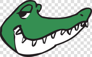 Alligator  Head  Smile  Seductive  Teeth  Reptile   Simple Cartoon Crocodile Head  HD Png Download