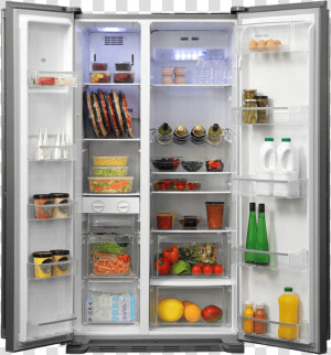 Russel Hobbs Open Fridge   Russell Hobbs American Fridge Freezer  HD Png Download