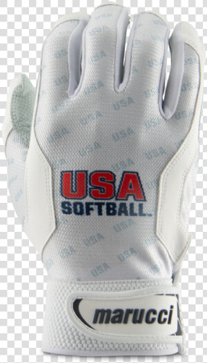 Usa Softball White Batting Gloves   Football Gear  HD Png Download