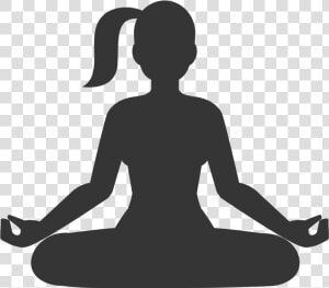 Yoga Sitting Peace Subscribe Asana Inner Meditation   Yoga Clipart Black And White Sitting  HD Png Download