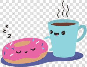  coffee  doughnut  kawaii   Morning Gif  HD Png Download