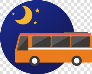 Travel By Night Bus   Night Bus Clipart  HD Png Download