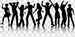 Dance People Party Image Png   People Partying Silhouette Png  Transparent Png