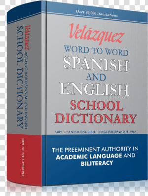 Velázquez Word To Word English And Spanish School Dictionary   English Spanish Dictionary Transparent Background  HD Png Download