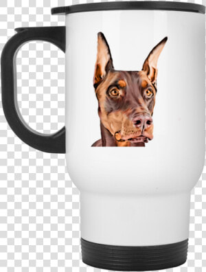 Doberman Pinscher White Travel Mug   Dental Knock Knock Jokes  HD Png Download