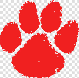 Red Tiger Paw Print Clip Art   Orem High School Logo  HD Png Download