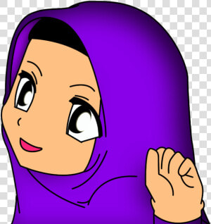 Muka Muslimah Cute Cartoon  HD Png Download