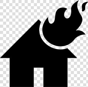 Flames On A Burning House   Building On Fire Silhouette  HD Png Download