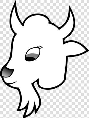 Goat 2 Line Art Goat Head Black White Line Art Christmas   Cau Lac Bo Bong Da  HD Png Download