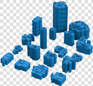 Low Poly Sci Fi Buildings  HD Png Download