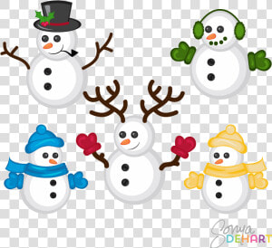 Snowman Free Cute Clipart Clip Art On Transparent Png   Christmas Snowmen Clipart  Png Download