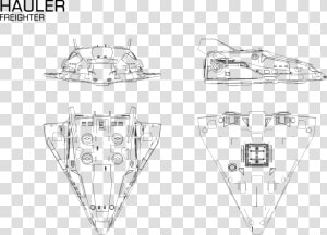 Drawing Spaceships Concept   Hauler Elite Dangerous Concept Art  HD Png Download