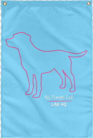 Dog Silhouette Pink Subwf Sublimated Wall Flag   Weimaraner  HD Png Download