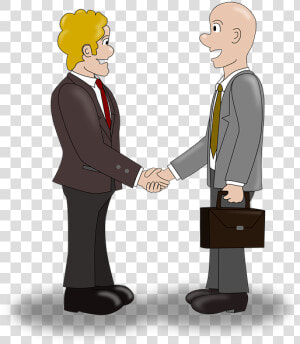 Businessmen  Deal  Meeting  Handshake  Business   Cartoon  HD Png Download