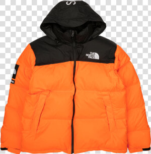 Supreme The North Face Nuptse Orange  HD Png Download