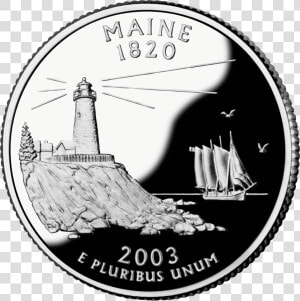 2003 Me Proof   Maine State Quarter  HD Png Download