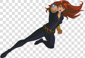 Black Widow Marvel Png   Black Widow Avengers Cartoon Character  Transparent Png