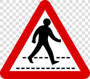 Singapore Road Signs   Pedestrians On The Road Sign  HD Png Download