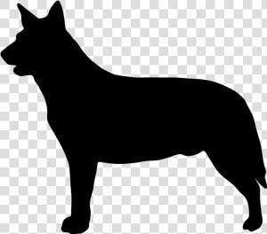 Cattle Dog Silhouette At Getdrawings   Australian Cattle Dog Silhouette  HD Png Download