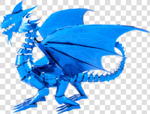 Iconx Blue Dragon   Metal Earth Blue Dragon  HD Png Download