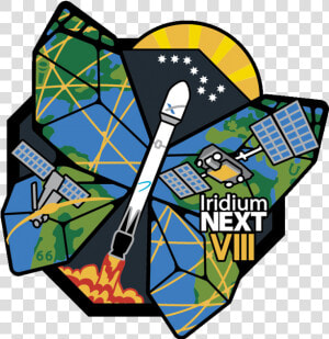 Iridium 8 Mission Patch  HD Png Download