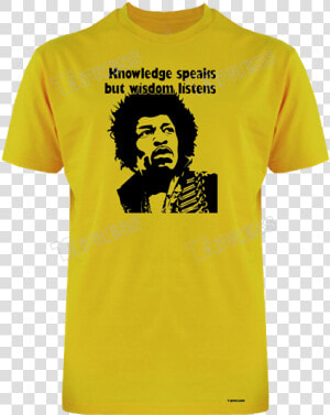 Knowledge Speaks  yellow   Print For T Shirt  HD Png Download