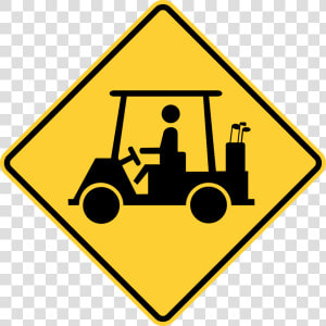 Golf Cart Sign Png Clipart   Golf Cart Crossing Sign  Transparent Png