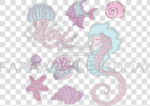 Decoraciones De Mar Dibujo  HD Png Download