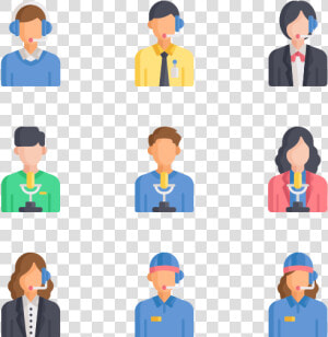 Call Center Avatars   Cartoon  HD Png Download