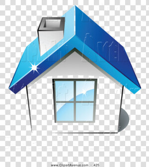 Roof Avenue Clipart Of Little White Home With Big Window   Save Energy Home Png  Transparent Png