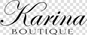 Karina Boutique Logo   Calligraphy  HD Png Download