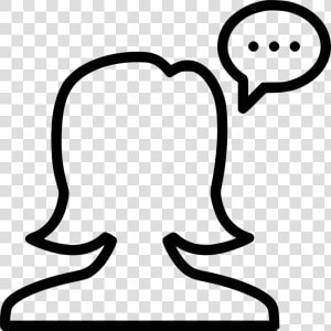 Woman Girl Female Chat Message Talk Im Png Icon Free   Icon  Transparent Png