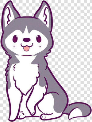 Hd Husky Clipart Kawaii   Kawaii Cute Wolf Drawings  HD Png Download