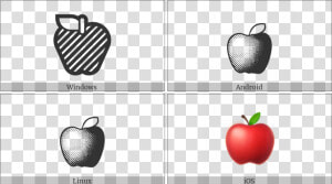 Red Apple On Various Operating Systems   Mcintosh  HD Png Download