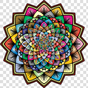 Clipart Prismatic Floral Mandala Iii   Mandala Png  Transparent Png