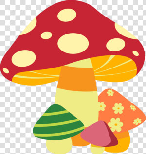 Champignon Multicolore Dessin  HD Png Download