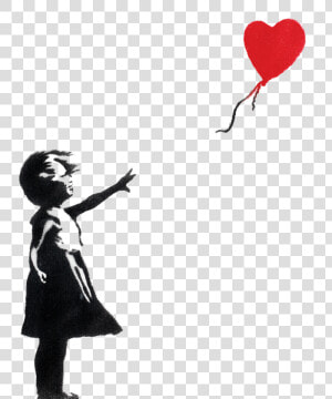 The Art Of Banksy The Arts  Banksy Art  The O Jays   Banksy Girl With The Red Balloon Stencil  HD Png Download