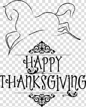 Free Horse Personal And Commercial Use   Thanksgiving Black And White  HD Png Download