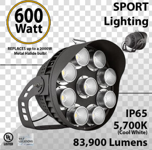 Led Stadium Lights And Arena Light 600w 83900 Lm Equal   500w Led Narrow Beam Spotlights  HD Png Download