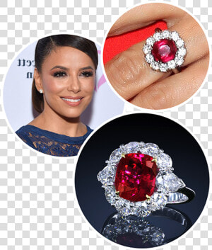 Eva Longoria Leon Mege Engagement Ring  Diamond Ring   Earrings  HD Png Download