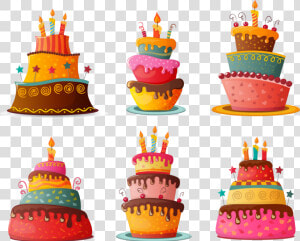 Vector Chocolate Birthday Cake Cupcake Cartoon Clipart   Transparent Birthday Cake Vector  HD Png Download