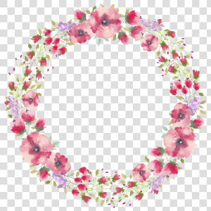 Watercolor Flower Border Free   Flower Circle Border Png  Transparent Png