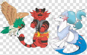 Transparent Decidueye Png   Decidueye Incineroar And Primarina  Png Download