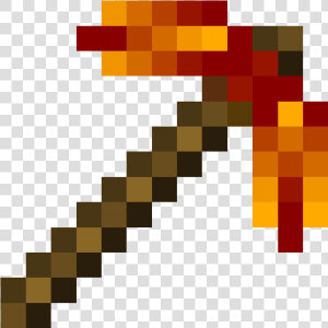 Fire Pickaxe   Minecraft Ruby Pickaxe Png  Transparent Png