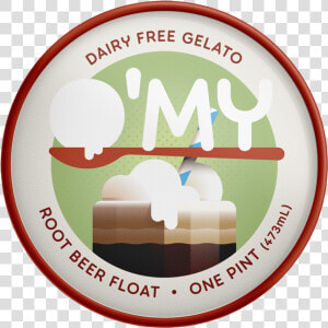 Root Beer Float Gelato Container Lid   O My Gelato  HD Png Download