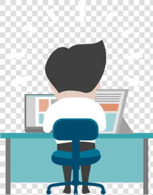 Cartoon Man Working At Desk Clipart   Png Download   Cartoon Man Working At Desk  Transparent Png