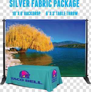 Silver Trade Show Package   Large Banner Backdrop  HD Png Download